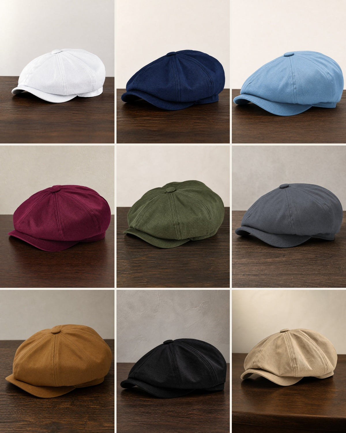Coleção Lançamentos Cappel com boinas masculinas italianas NewBoys em algodão