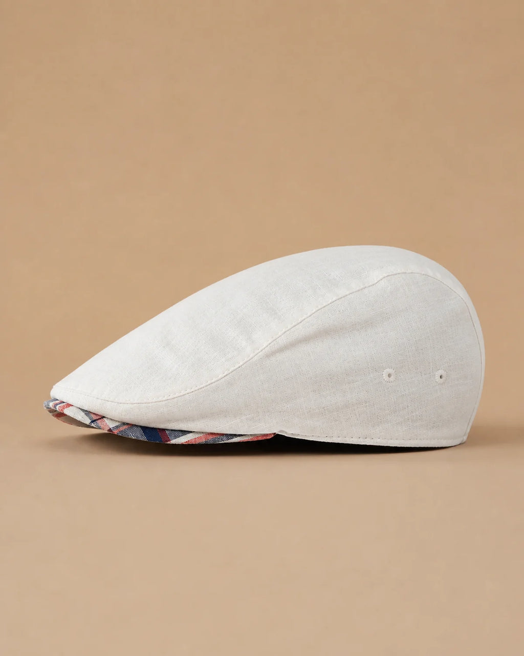 Boina Masculina Inglesa Linho Ascot White em vista principal