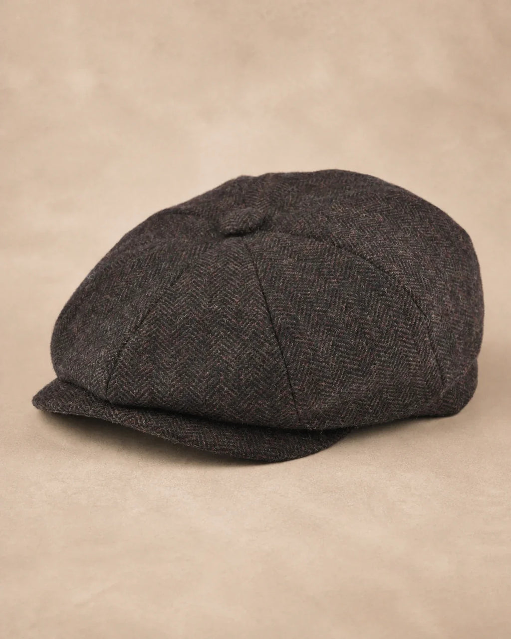 Boina Masculina Italiana Lã Tweed Galway Coffee - imagem principal
