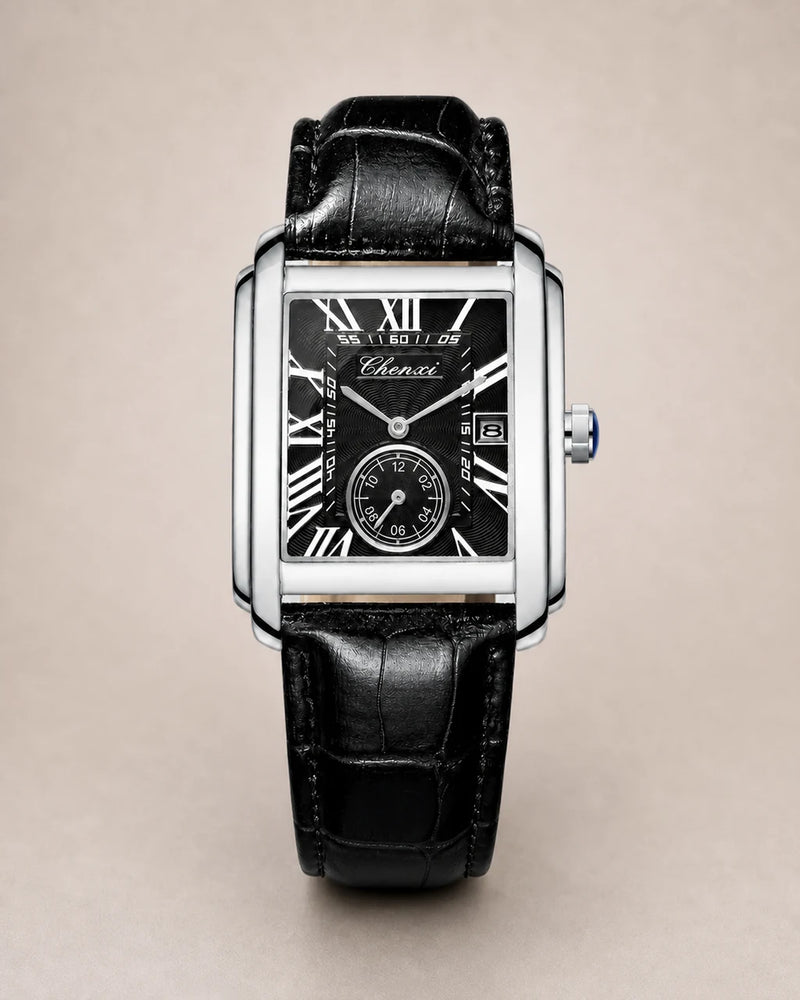 Relógio Masculino Quartz Windsor Silver Black