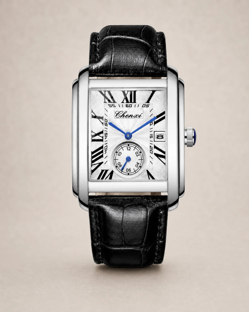 Relógio Masculino Quartz Windsor Silver White