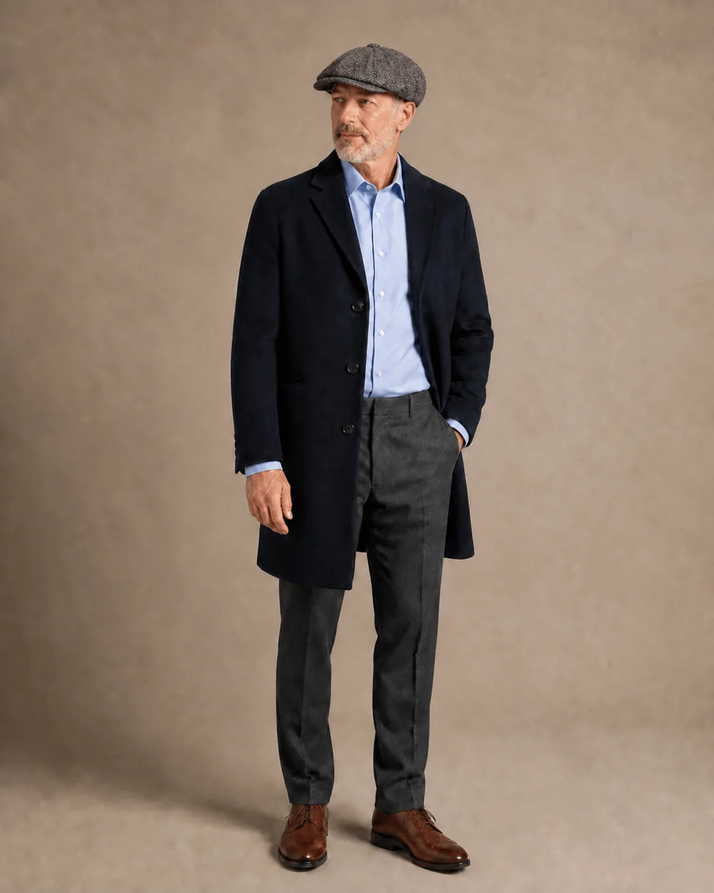 Look formal masculino com Boina Galway Flecked Grey
