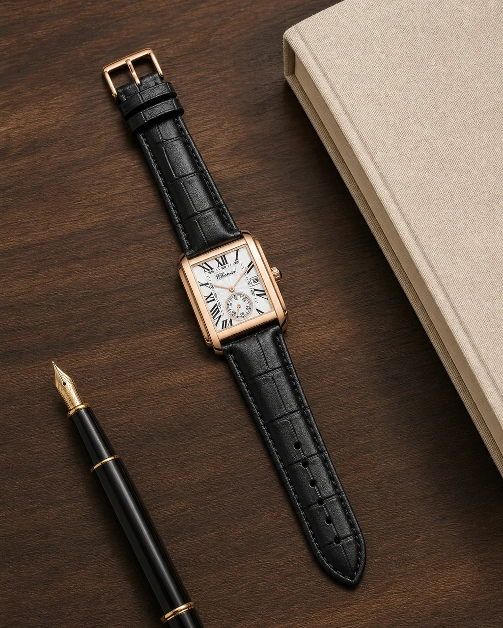Relógio Masculino Quartz Windsor Rose White