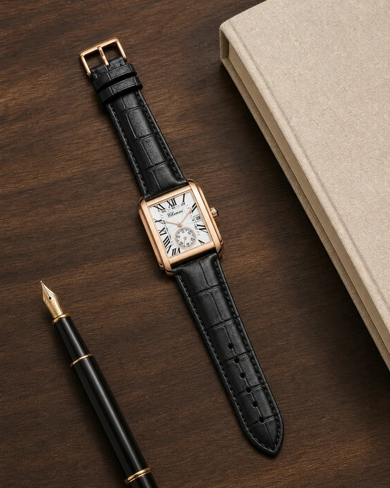 Relógio Masculino Quartz Windsor Rose White