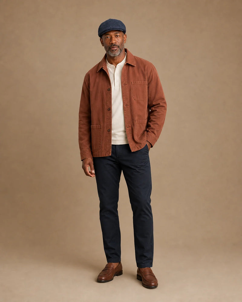 Look casual masculino com a Boina Masculina Inglesa Lã Tweed Dublin Navy