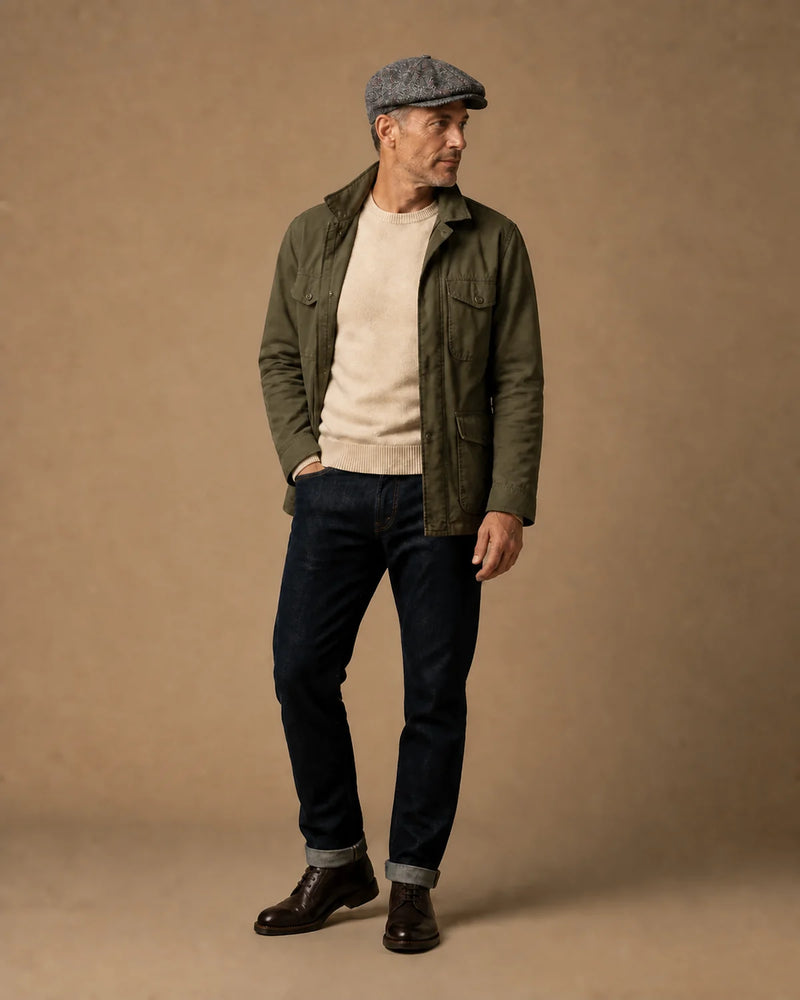 Look casual masculino com Boina Galway Plaid Grey