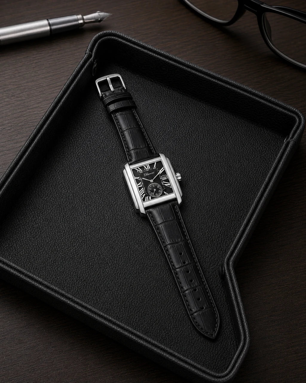 Relógio Masculino Quartz Windsor Silver Black