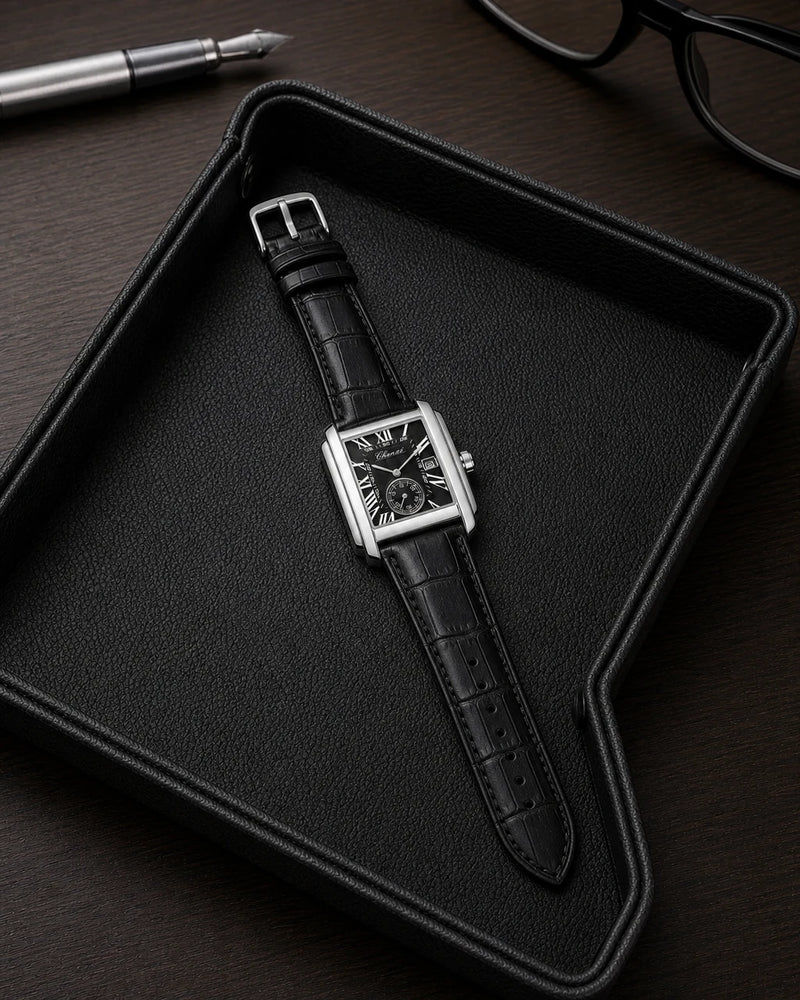 Relógio Masculino Quartz Windsor Silver Black