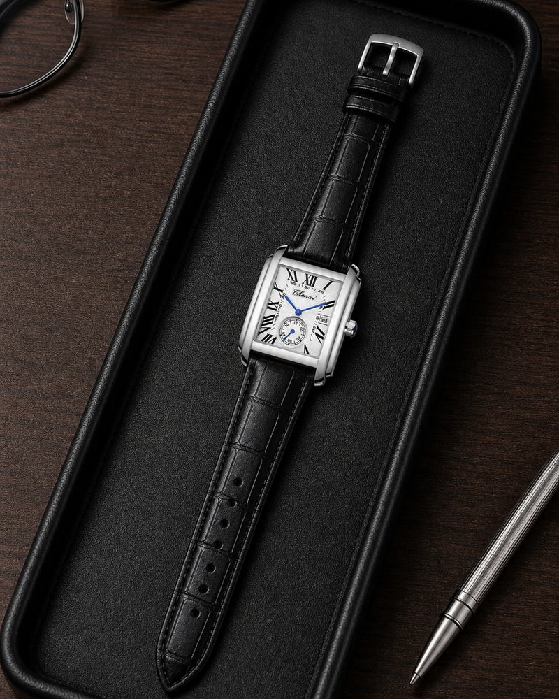 Relógio Masculino Quartz Windsor Silver White