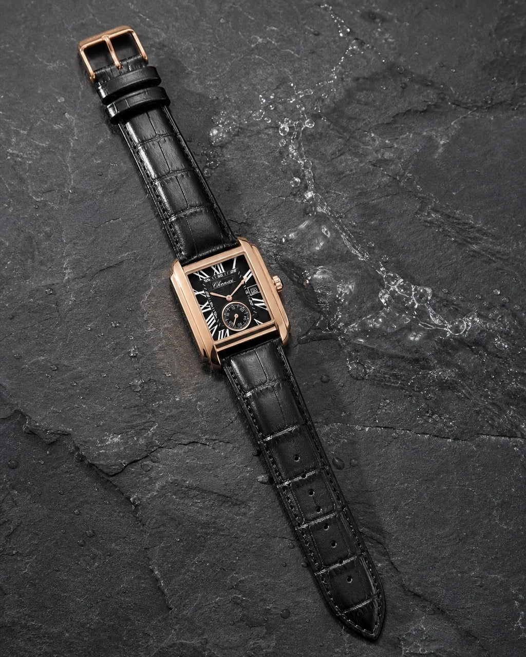 Relógio Masculino Quartz Windsor Rose Black resistente a respingos leves