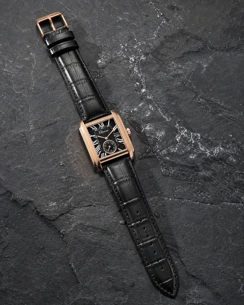 Relógio Masculino Quartz Windsor Rose Black resistente a respingos leves