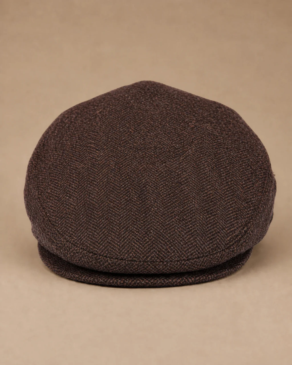 Vista frontal da Boina Masculina Inglesa Lã Tweed Dublin Coffee