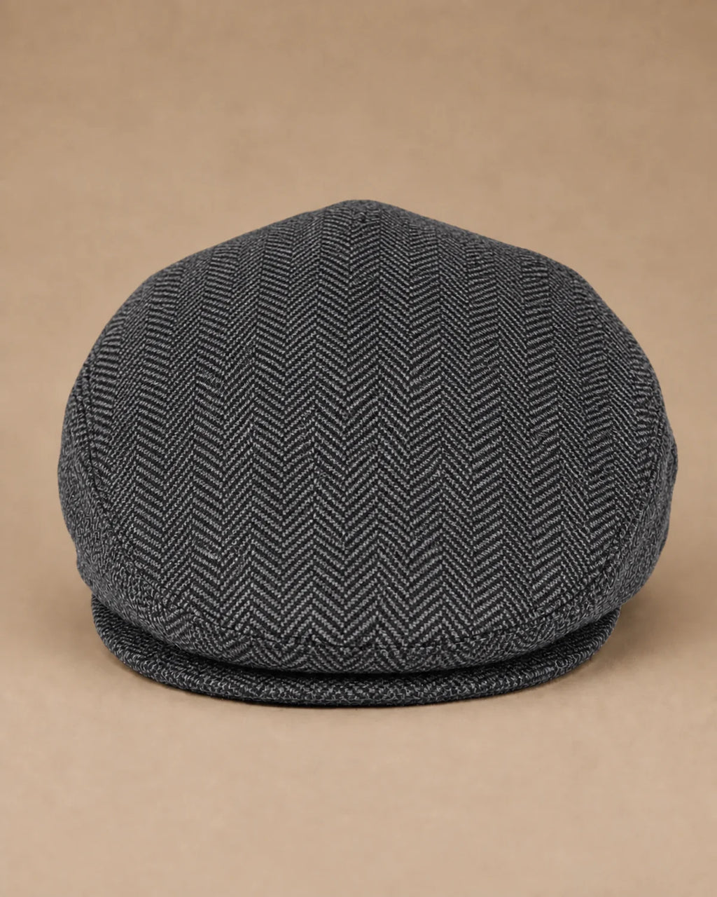 Vista frontal da Boina Masculina Inglesa Lã Tweed Dublin Dark Grey