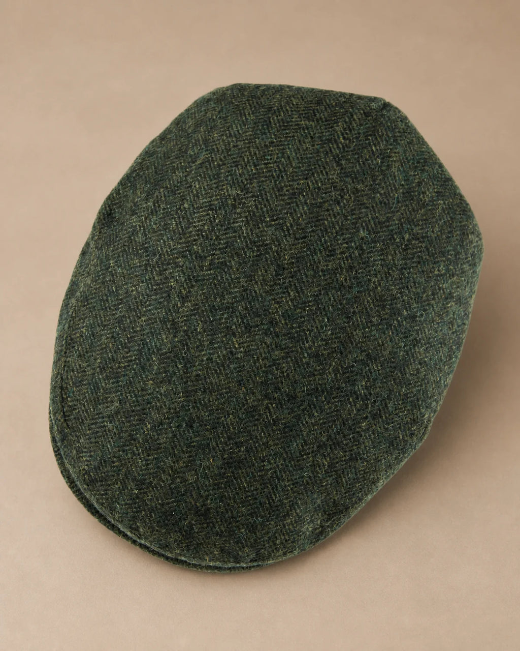 Vista superior da Boina Dublin Army Green em tweed