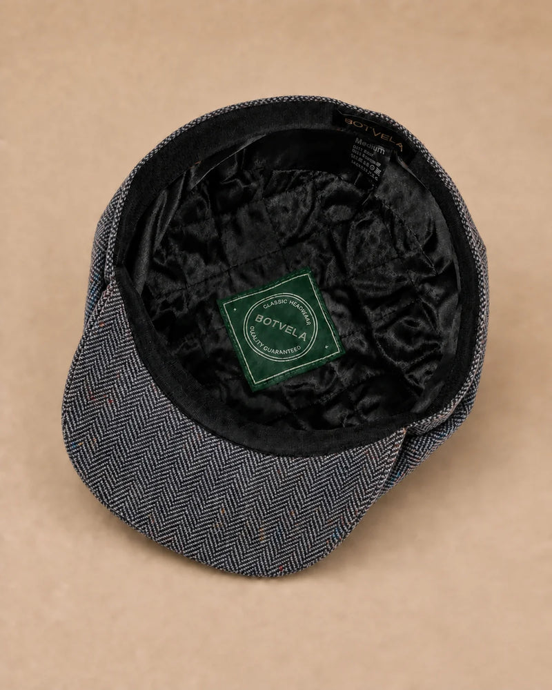 Parte interna da Boina Galway Flecked Grey com forro