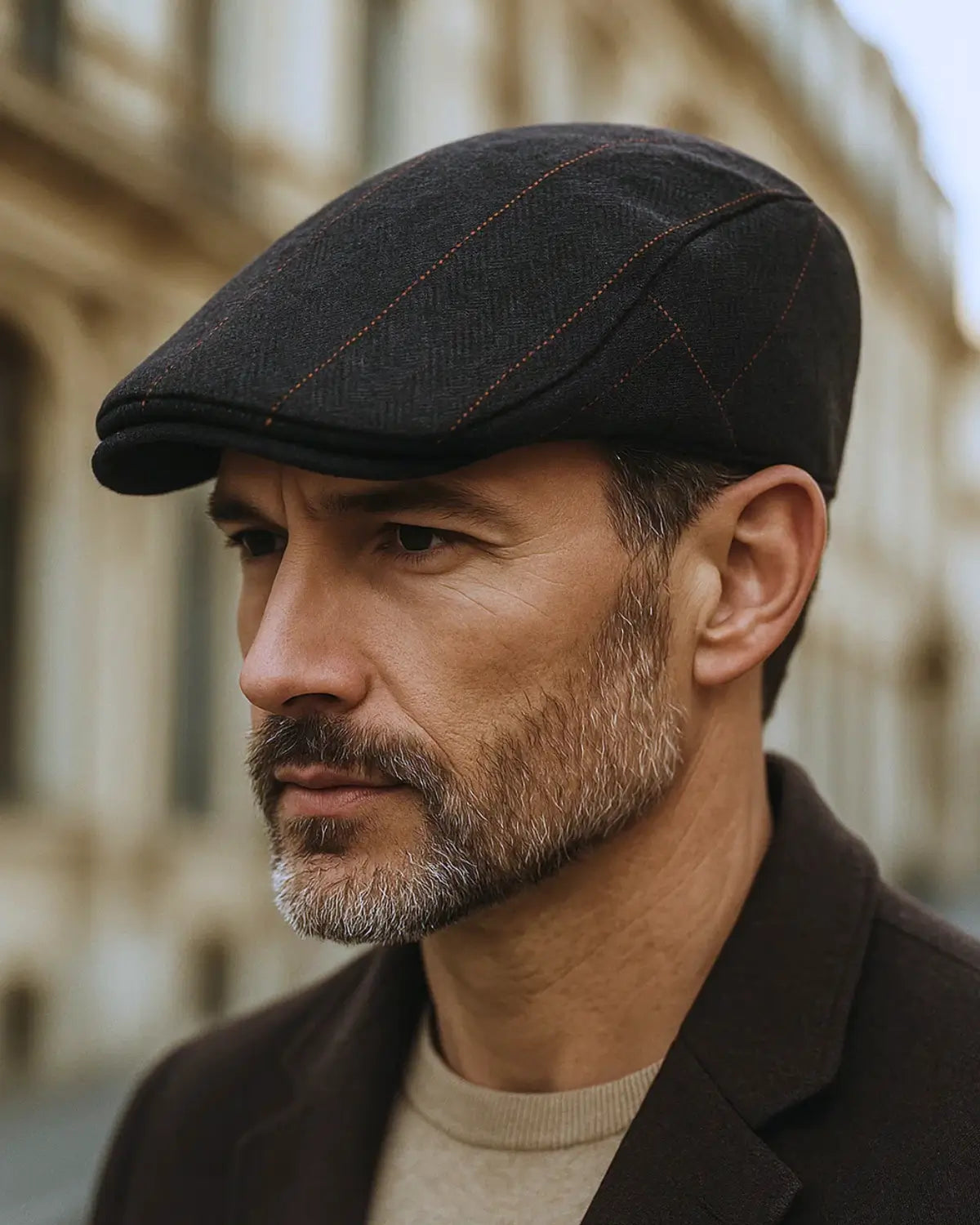 Boina Masculina Inglesa Algodão Dark Grey