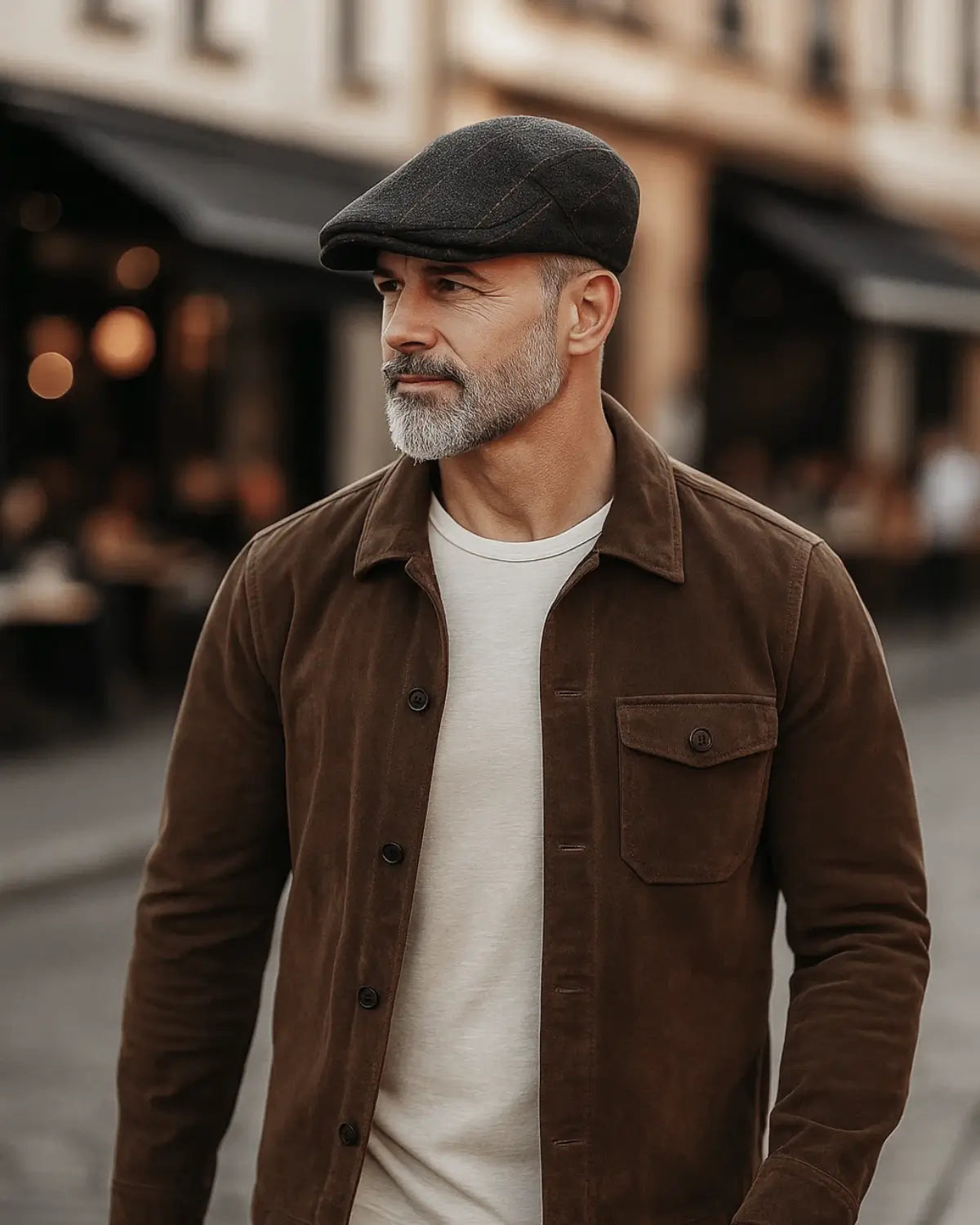 Boina Masculina Inglesa Algodão Dark Grey