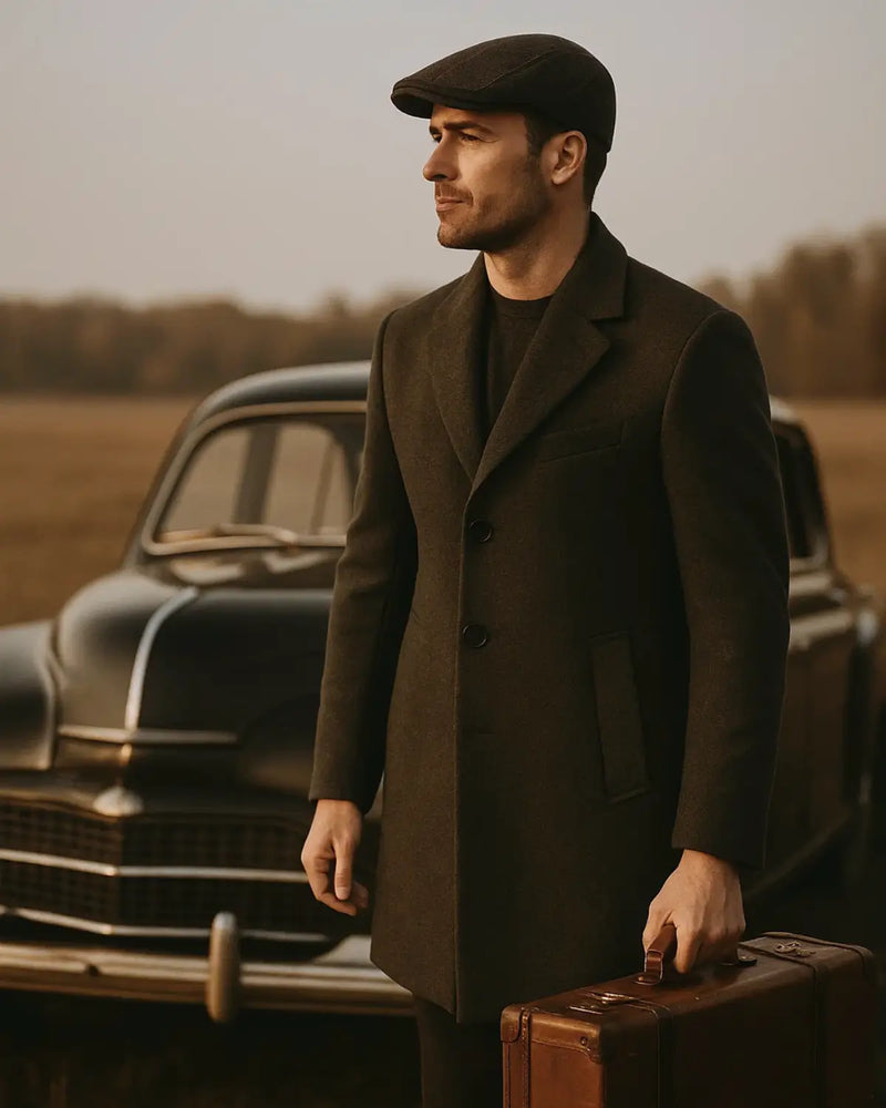 Boina Masculina Inglesa Algodão Dark Grey