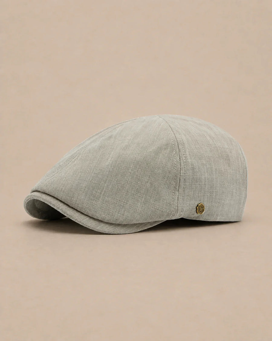 Boina Masculina Inglesa Algodão Oxford Light Grey em fundo neutro