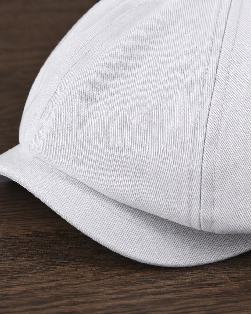 Boina Masculina Italiana Algodão NewBoys White detalhe da aba, costura e textura de algodão 4:5 Cappel