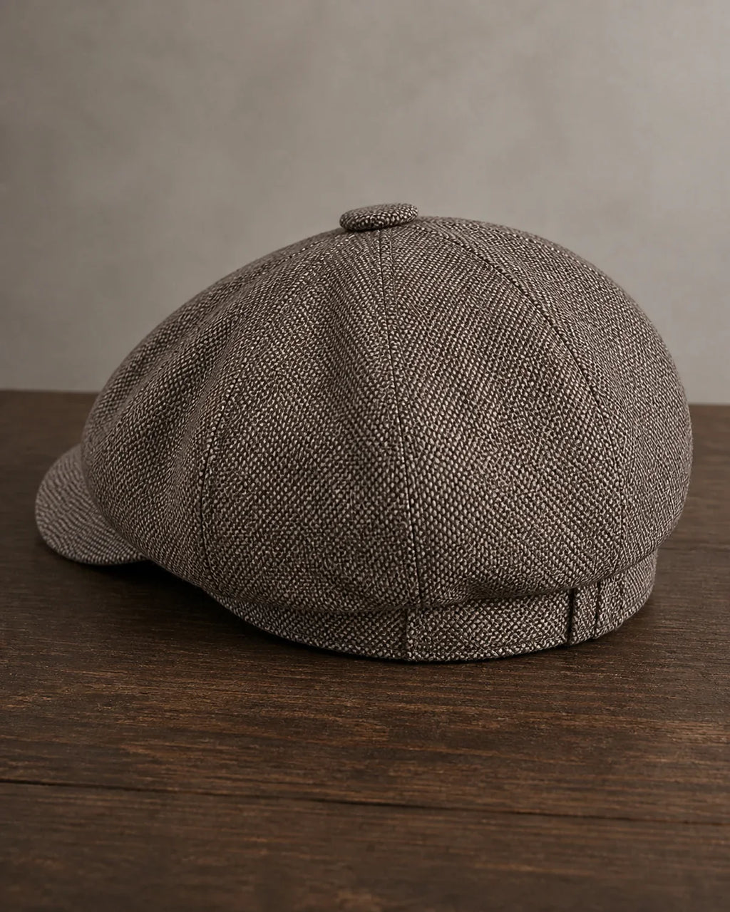 Boina Masculina Italiana Poliéster Brown Cappel detalhe traseiro e aba com acabamento premium