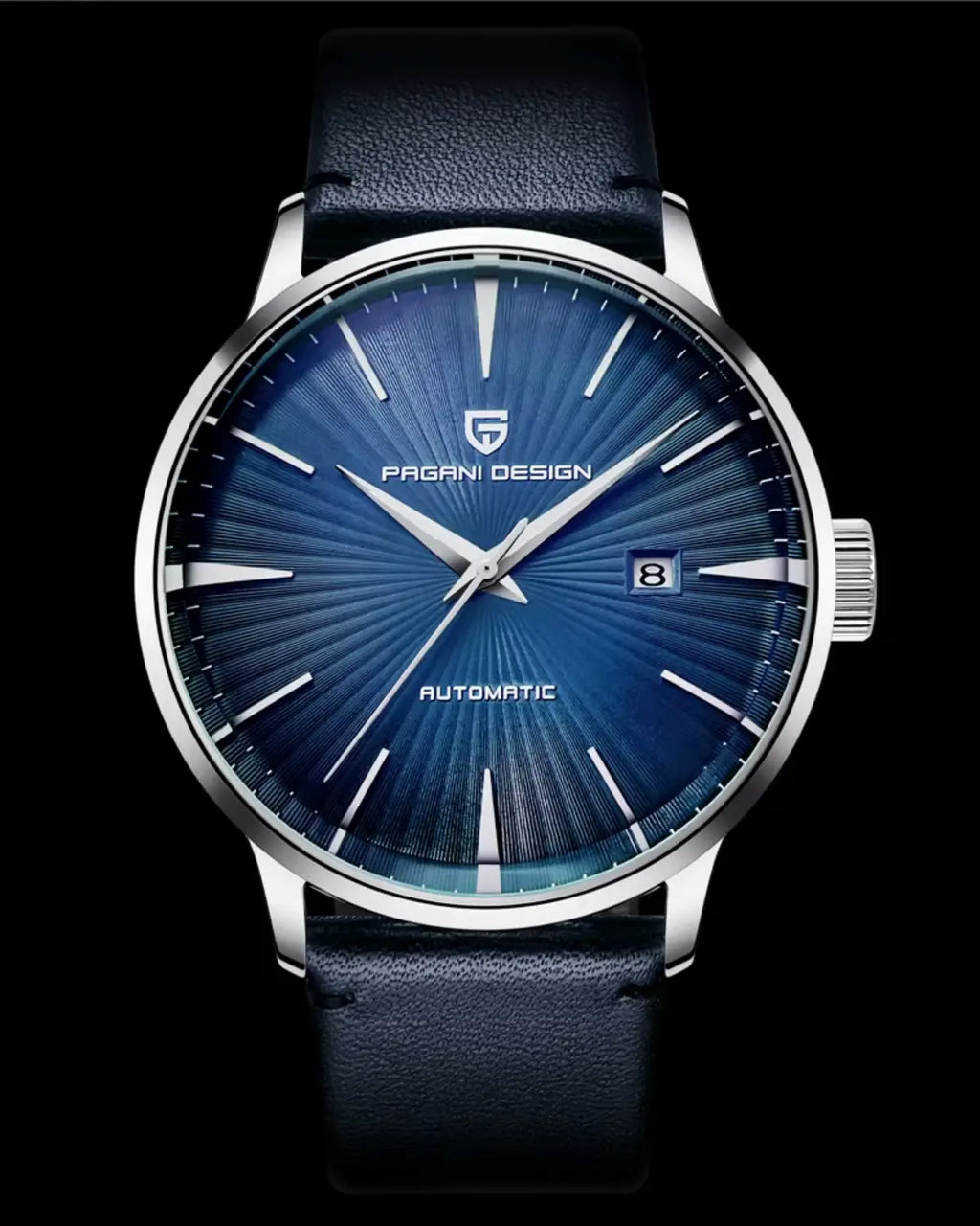 Relógio Masculino Pulseira de Couro Virtus Blue em fotografia editorial de luxo