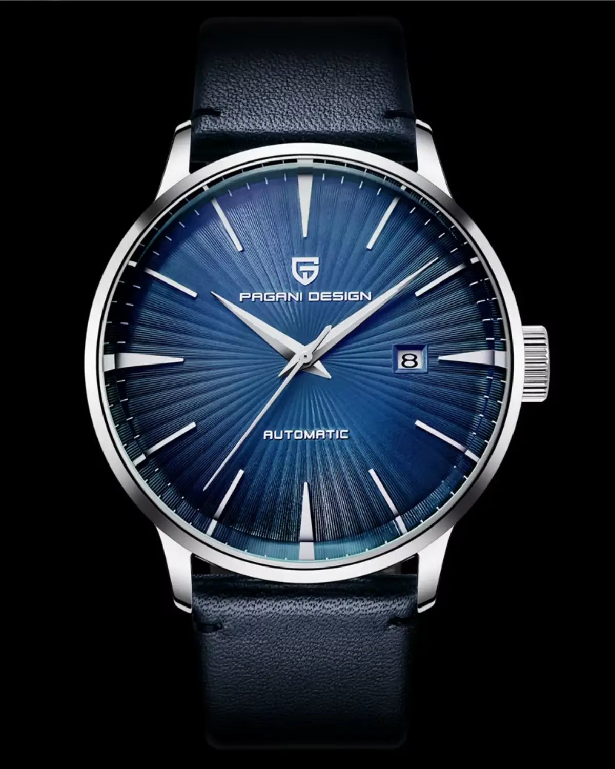 Relógio Masculino Pulseira de Couro Virtus Blue em fotografia editorial de luxo